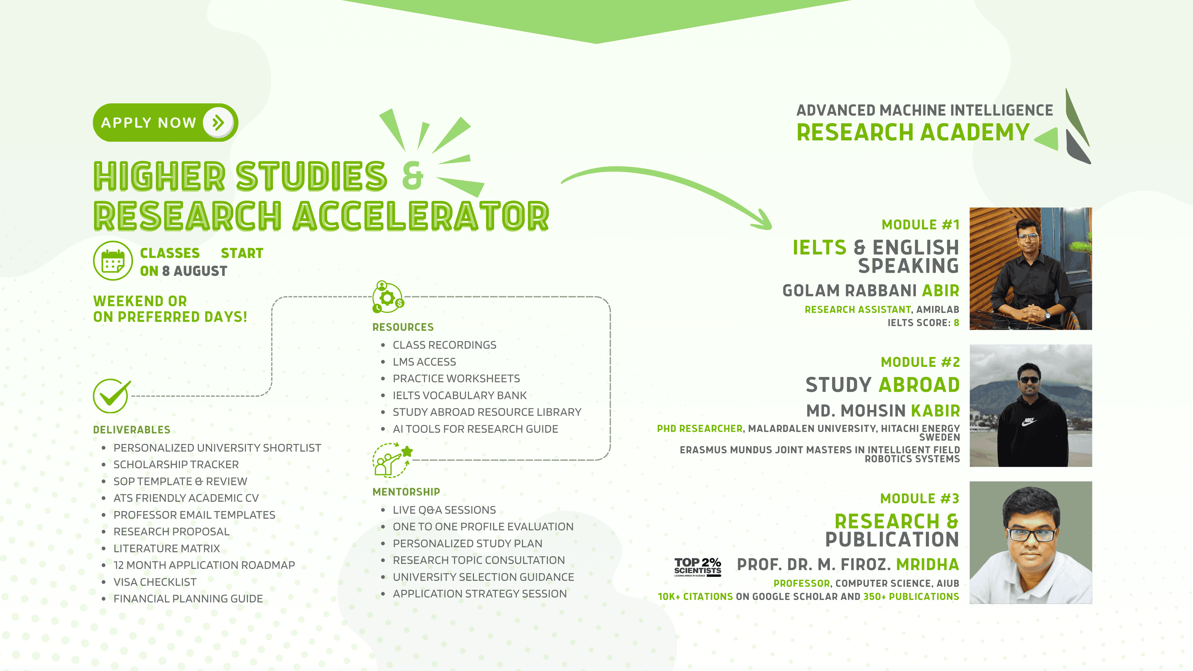 IELTS, Research & Higher Studies Accelerator